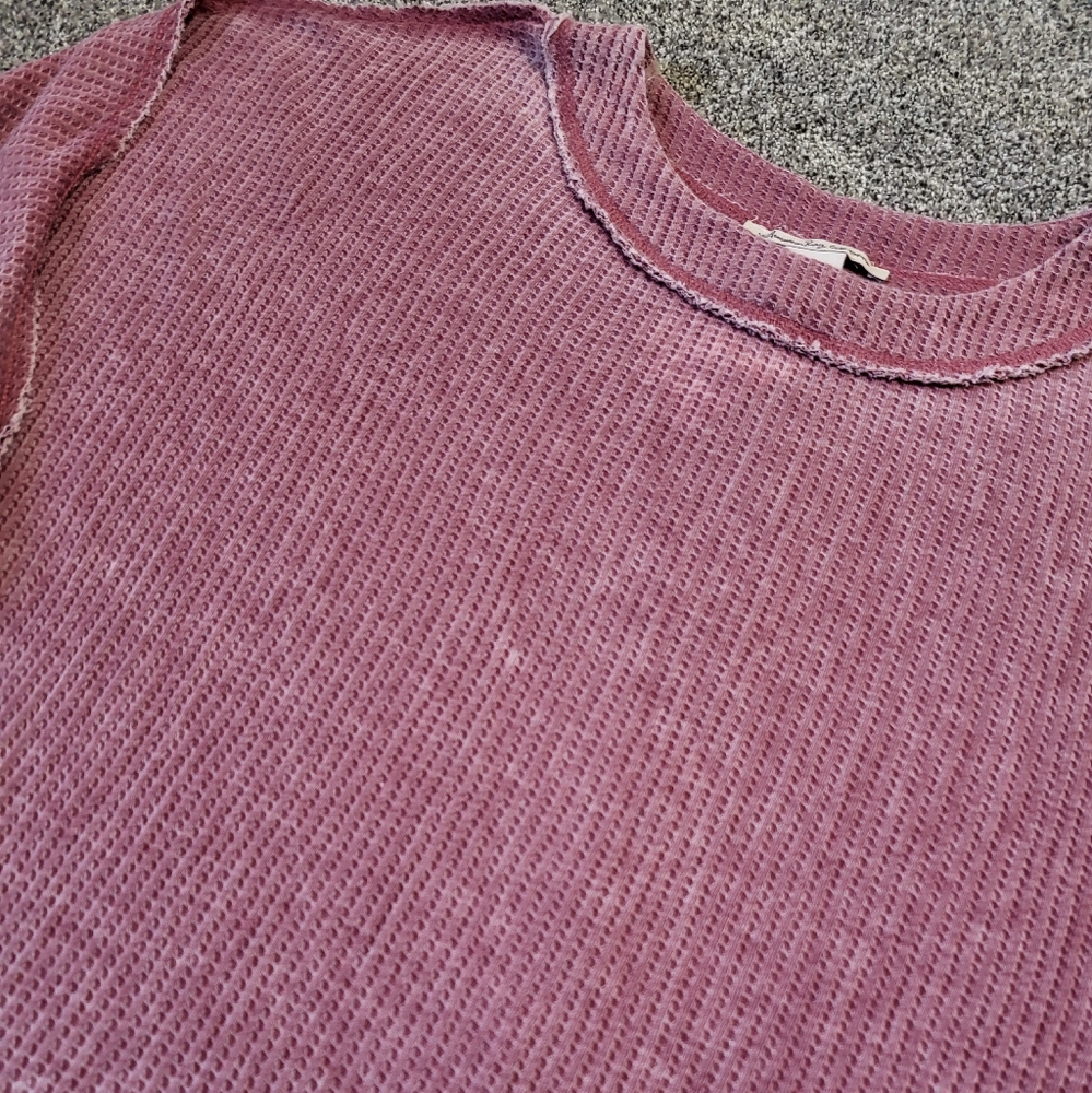 American Rag Pink Stretch Distressed Raw Edge Seams Size Small - Picture 4 of 15
